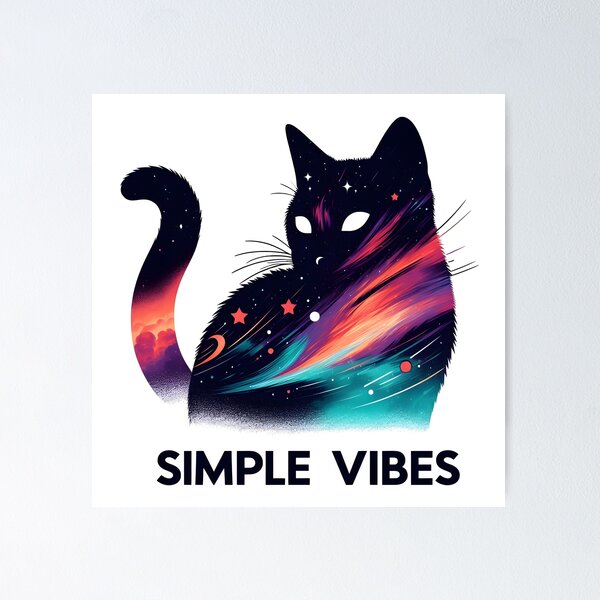 Item preview, cat, vibes, feline, animal, simple vibes designed and sold by TrueArtVibes.