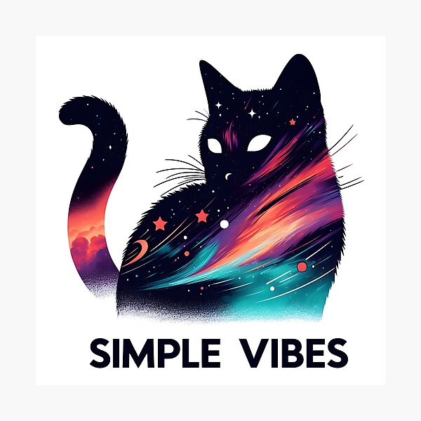 Item preview, cat, vibes, feline, animal, simple vibes designed and sold by TrueArtVibes.