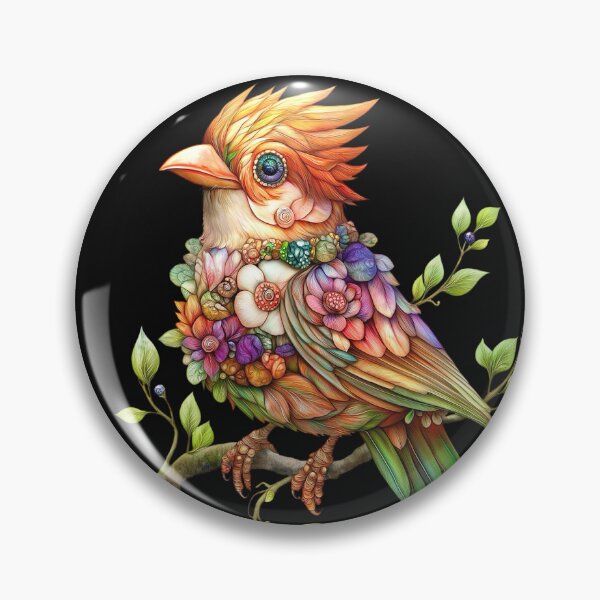 Item preview, Fantasy neon bird on a branch designed and sold by LoneAngel.