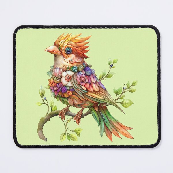 Item preview, Fantasy neon bird on a branch designed and sold by LoneAngel.