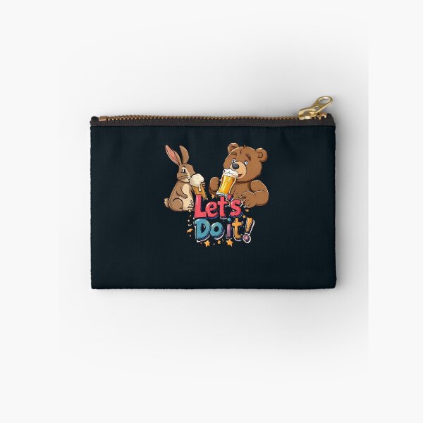Item preview, Let’s Do It! – Funny Bear and Rabbit Beer Cartoon designed and sold by CARTOON CRAZE.