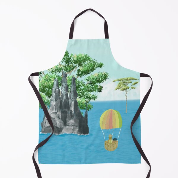 Item preview, Three friends on an adventure towards a black rock and a big tree island designed and sold by greenPQBstudio.