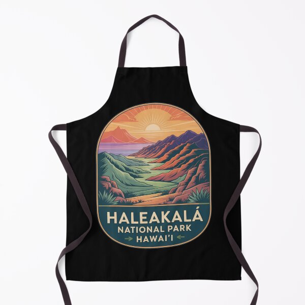 Item preview, Haleakalā National Park Badge – Hawaii Vintage Travel Poster Style Illustration designed and sold by VividOrganica.
