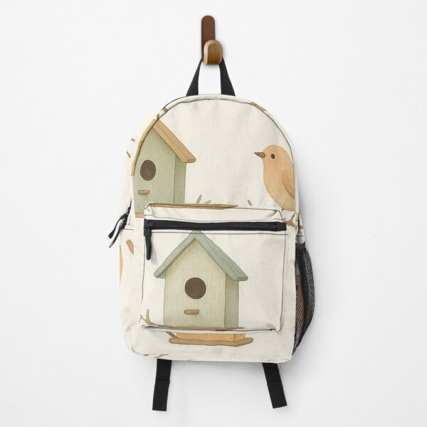 Item preview, Pastel Birds and Birdhouses Pattern designed and sold by SassyArtistry.