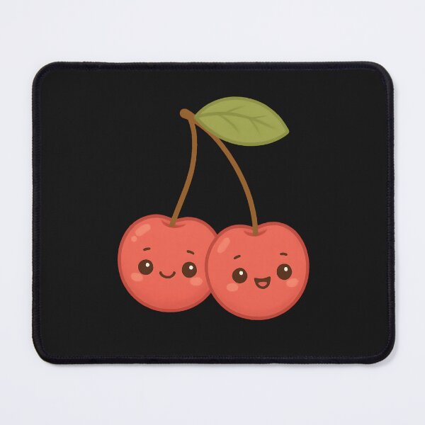 Item preview, Kawaii Cherry Pair | Cute Twin Cherries with Happy Faces designed and sold by stylishdzign.