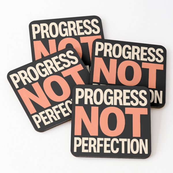Item preview, Progress Not Perfection Wall Art designed and sold by ChicTrendz.