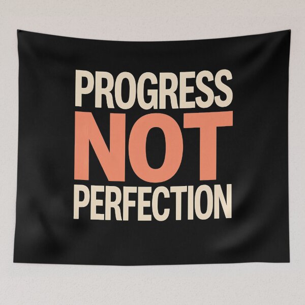 Item preview, Progress Not Perfection Wall Art designed and sold by ChicTrendz.