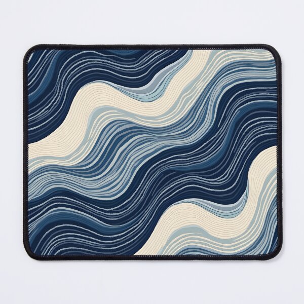 Item preview, Swirling Waves of Edo – Abstract Japanese Textile Pattern with Flowing Embroidery Motifs designed and sold by The Cozy Stripe | Modern Textile Stories.