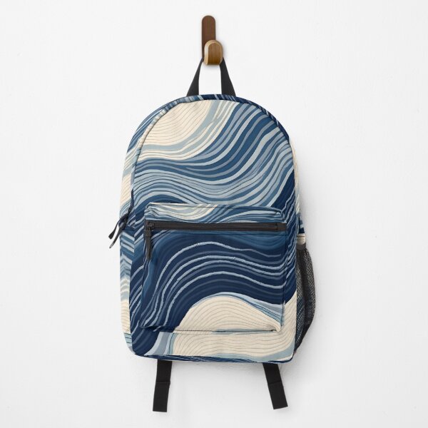 Item preview, Swirling Waves of Edo – Abstract Japanese Textile Pattern with Flowing Embroidery Motifs designed and sold by The Cozy Stripe | Modern Textile Stories.