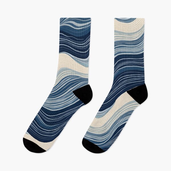 Item preview, Swirling Waves of Edo – Abstract Japanese Textile Pattern with Flowing Embroidery Motifs designed and sold by The Cozy Stripe | Modern Textile Stories.