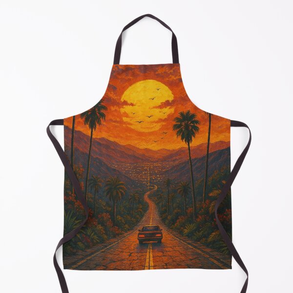 Item preview, Sunset Drive Wall Art – Lone Car into City Lights designed and sold by WittyUnknown.
