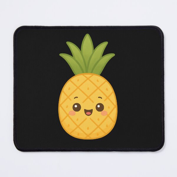 Item preview, Cute Kawaii Pineapple with Happy Face | Adorable Fruit Character designed and sold by stylishdzign.