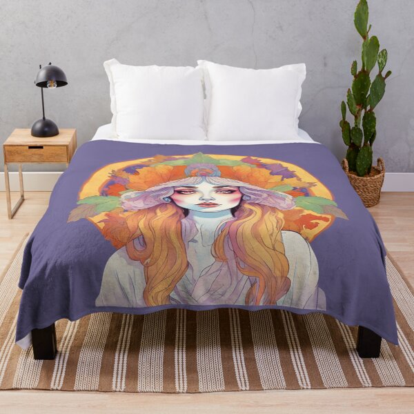 Item preview, Psychedelic Autumn Goddess Portrait designed and sold by DreamArtmaStudio.