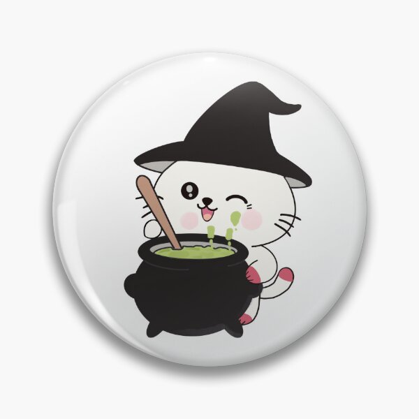 Item preview, Witch Cat Brewing Magic Potion in Cauldron designed and sold by Ikattyg.