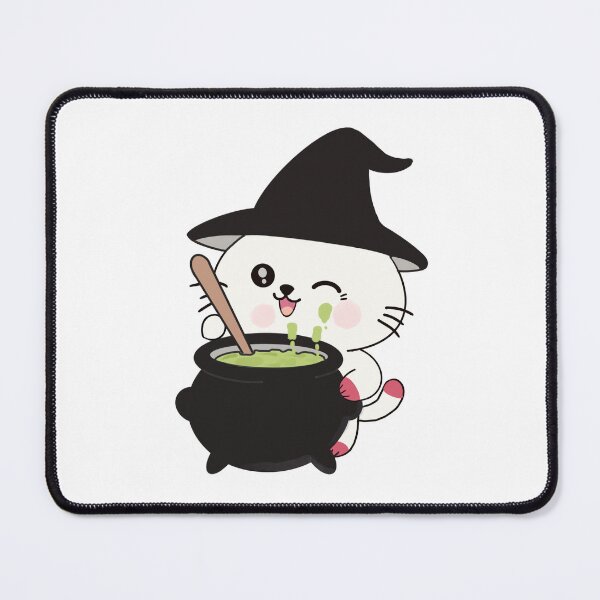 Item preview, Witch Cat Brewing Magic Potion in Cauldron designed and sold by Ikattyg.