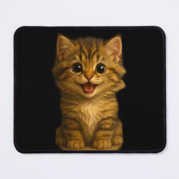 Item preview, Funny Kitten – Cute Happy Cat Art designed and sold by VDekDesigns.