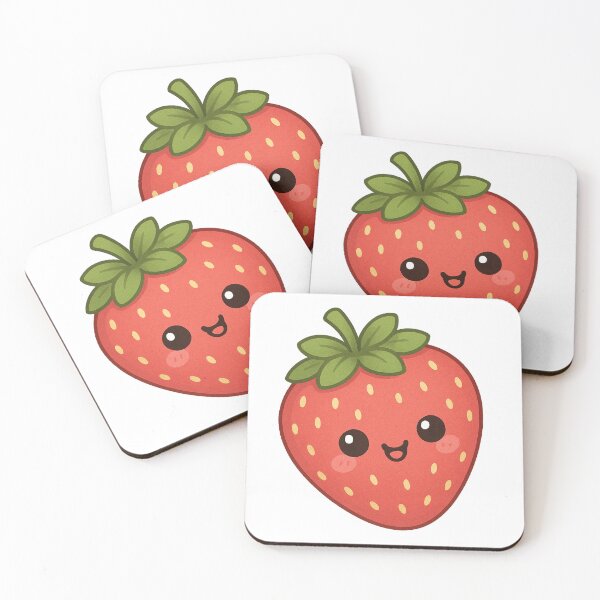 Item preview, Cute Kawaii Strawberry with Smile | Adorable Fruit  designed and sold by stylishdzign.