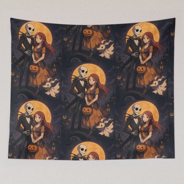 Item preview, Anime Nightmare Before Christmas – Moonlit Halloween Romance designed and sold by KMChronicles.
