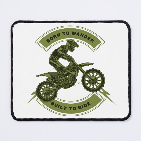Item preview, Adventure Biking T-shirt with slogan "Born to Wander, Built to Ride" designed and sold by JamesBDesigns.