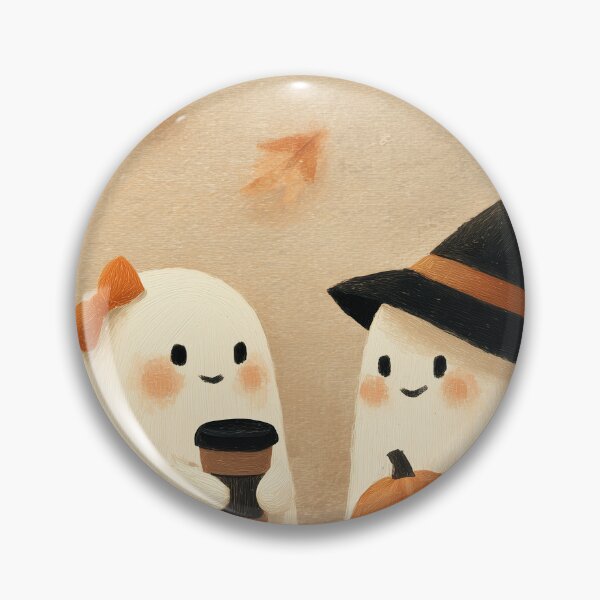 Item preview, Cute Autumn Ghosts - Pumpkin Spice Halloween Illustration designed and sold by Wall Hues.