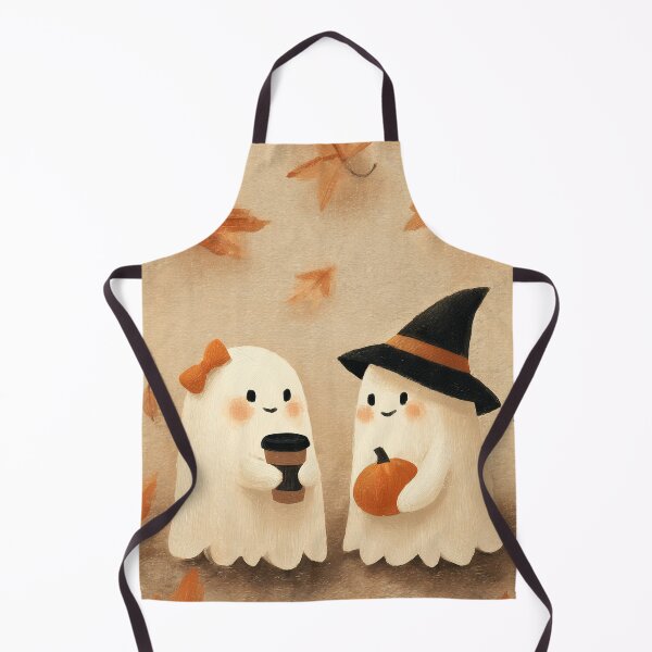 Item preview, Cute Autumn Ghosts - Pumpkin Spice Halloween Illustration designed and sold by Wall Hues.