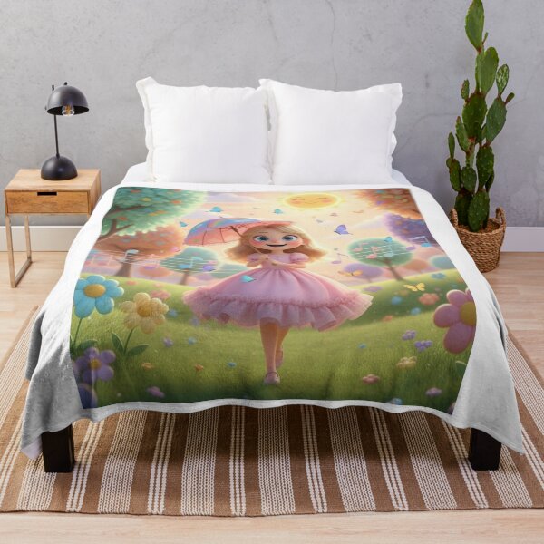Item preview, "Happy Sunshine Girl - Cute Whimsical Spring Joyful Design" designed and sold by BushraDesgin.