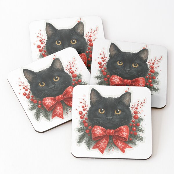Item preview, Festive Christmas with Black Cat  designed and sold by Cat-loveparttime.