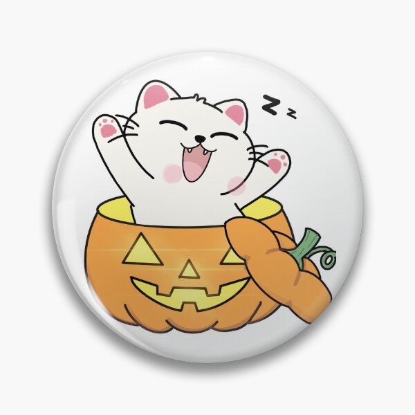 Item preview, Delighted Cat Popping Out of a Jack-o'-Lantern designed and sold by Ikattyg.