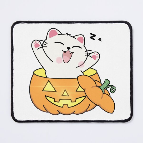 Item preview, Delighted Cat Popping Out of a Jack-o'-Lantern designed and sold by Ikattyg.