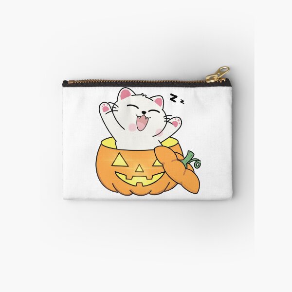 Item preview, Delighted Cat Popping Out of a Jack-o'-Lantern designed and sold by Ikattyg.