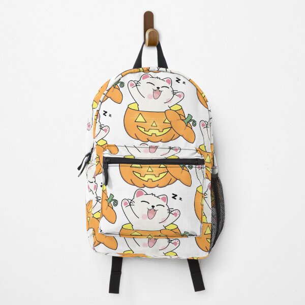 Item preview, Delighted Cat Popping Out of a Jack-o'-Lantern designed and sold by Ikattyg.