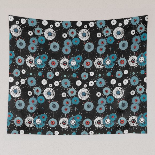 Item preview, "Cosmic Eyes – Abstract Burst Pattern on Black" designed and sold by dreampik.