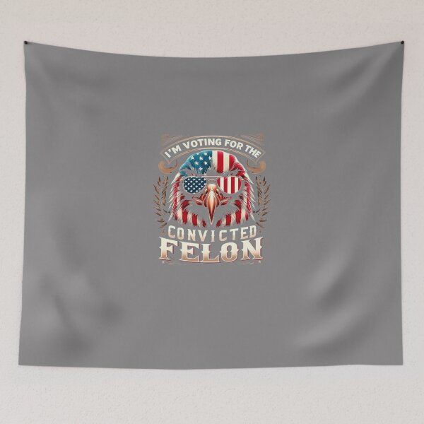 Item preview, I'M-VOTING-FOR-THE-CONVICTED-FELON-FUNNY-PRO-TRUMP-2024-T-SHIRT-(2) designed and sold by GalinaKuhn.