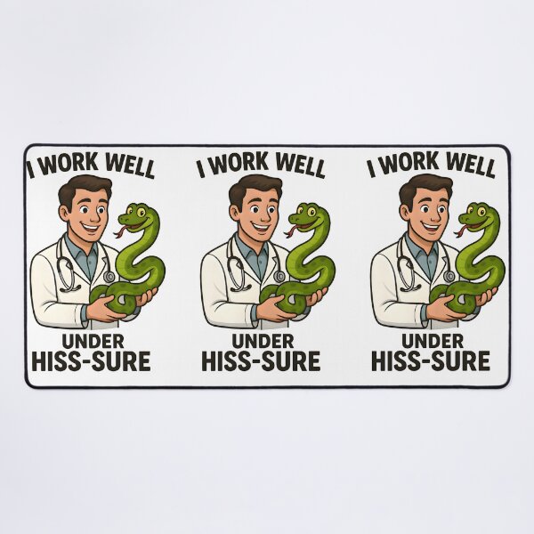Item preview, Work Well Under Hiss-sure – Funny Reptile Vet Design designed and sold by Bettybee00.