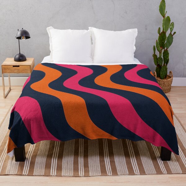 Item preview, Retro Wavy Stripes in Pink and Orange designed and sold by SassyArtistry.