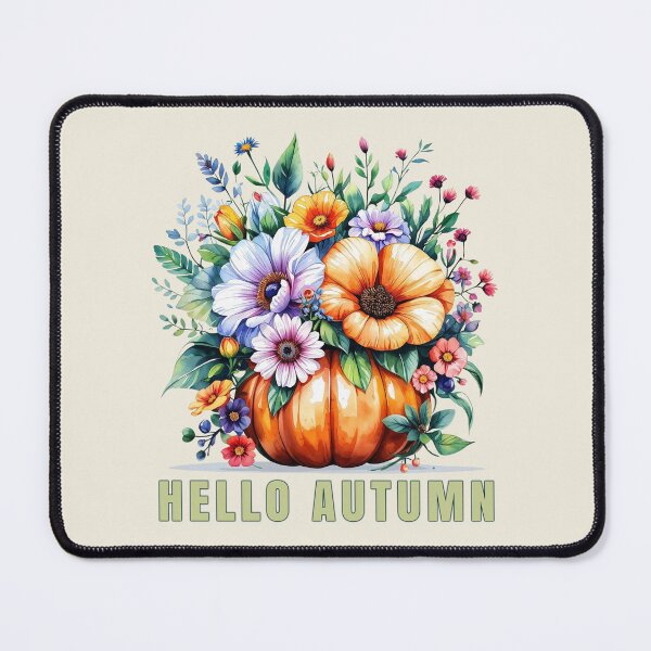 Item preview, Cute Fall Season Floral Pumpkin Art for Halloween, Autumn Vibe and thanksgiving designed and sold by RSDigitalPrintDesign.