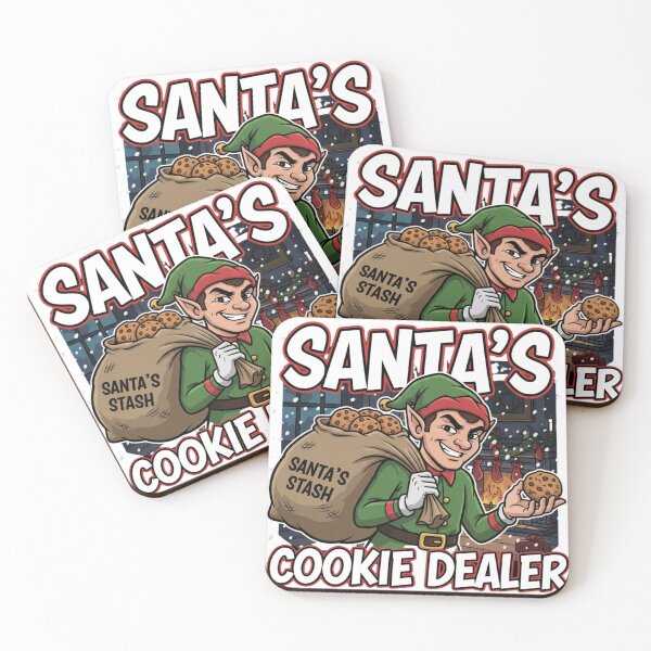Item preview, Santa's Cookie Dealer Elf with Stash designed and sold by Silent Watch Threads..