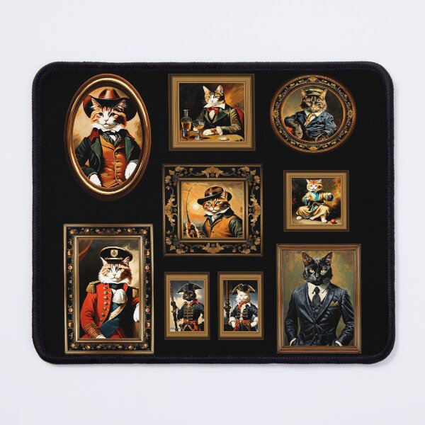 Item preview, Vintage Cat Art: Anthropomorphic Cat Portrait Pattern | Cat Art | Oil Painting | Anthropomorphic Animal Portrait designed and sold by UnhingedBird.