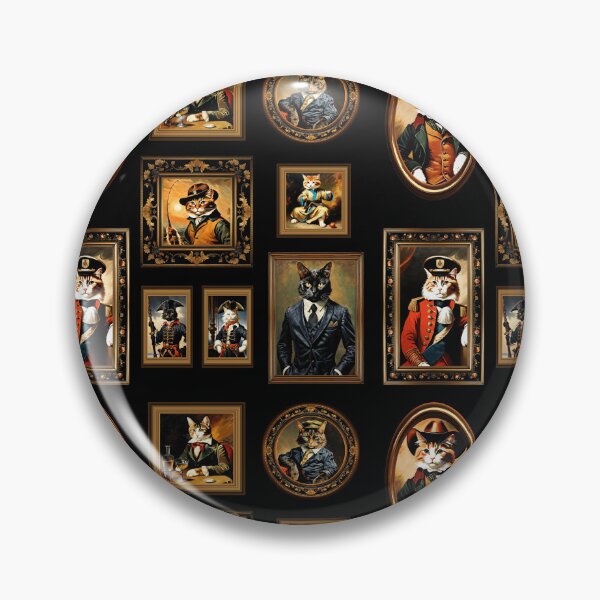 Item preview, Vintage Cat Art: Anthropomorphic Cat Portrait Pattern | Cat Art | Oil Painting | Anthropomorphic Animal Portrait designed and sold by UnhingedBird.
