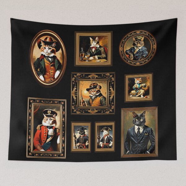 Item preview, Vintage Cat Art: Anthropomorphic Cat Portrait Pattern | Cat Art | Oil Painting | Anthropomorphic Animal Portrait designed and sold by UnhingedBird.
