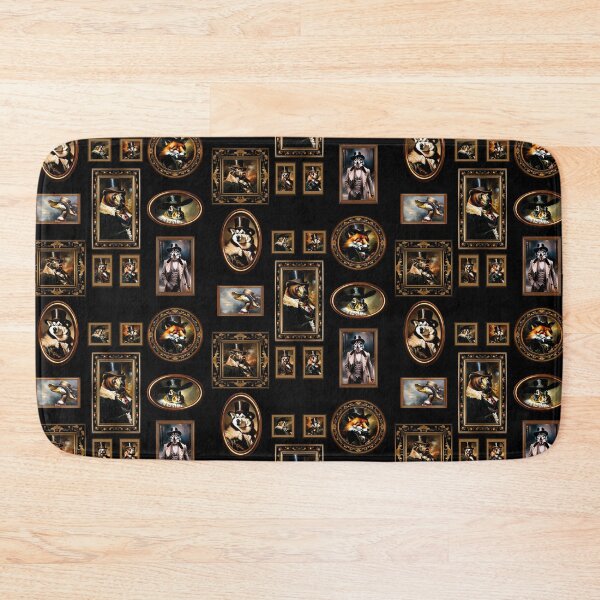 Item preview, Vintage Animal Art: Animal Gentlemen Portrait Pattern | Animal Art | Oil Painting | Animal Portrait | Black Background designed and sold by UnhingedBird.