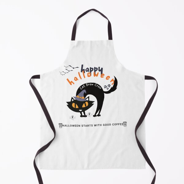 Item preview, ?? “Happy Halloween” – Spooky Cat Coffee Lover T-Shirt ☕? designed and sold by PupmeowTs.