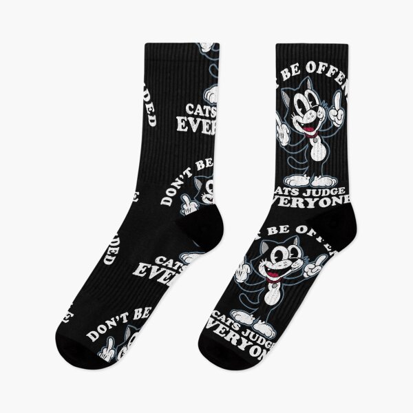 Item preview, Don’t Be Offended Cats Judge Everyone - Funny Dark Humor designed and sold by Nemons.