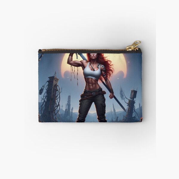 Item preview, The Techno Samurai Warrior woman illustration art designed and sold by Vintage Designs +.