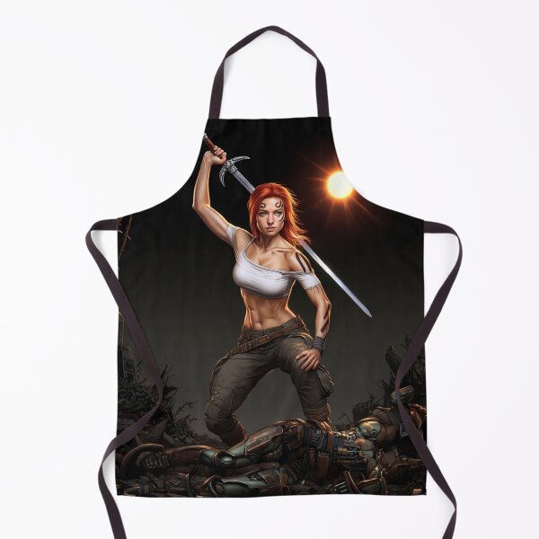 Item preview,  The Techno Samurai Warrior woman illustration art designed and sold by Vintage Designs +.