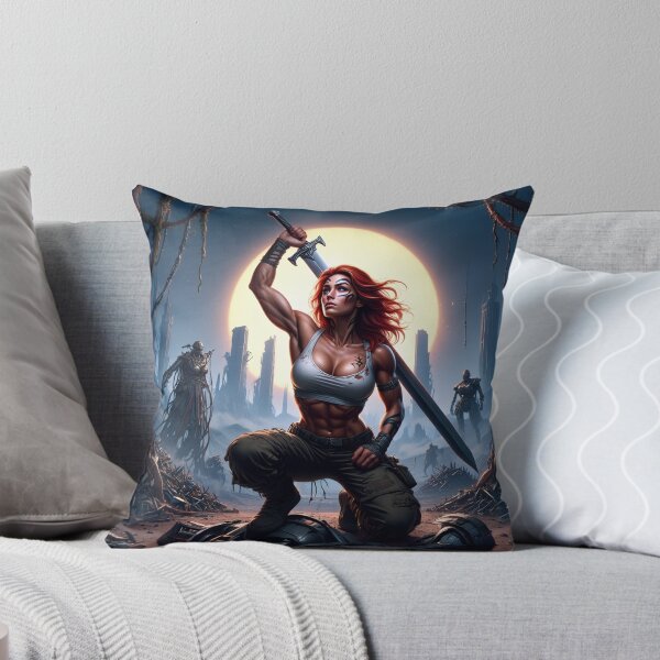Item preview, The Techno Samurai Warrior woman illustration art designed and sold by Vintage Designs +.