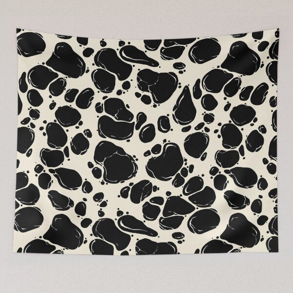 Item preview, Minimal Oil Droplets on Water Pattern – Black and White Seamless Vector Design designed and sold by Windy-market.