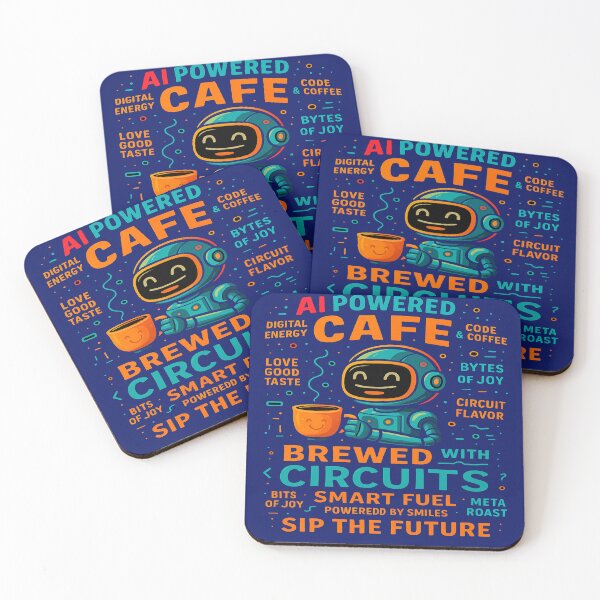 Item preview, AI Powered Café – Brewed with Circuits and Smart Fuel designed and sold by alizo74.