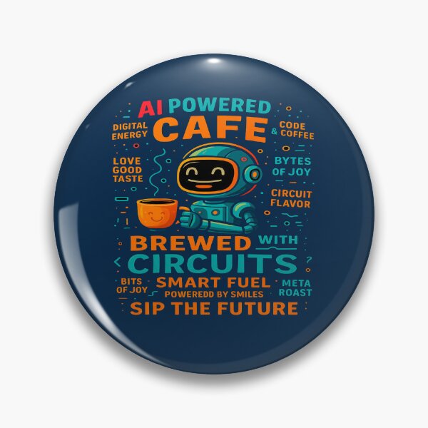 Item preview, AI Powered Café – Brewed with Circuits and Smart Fuel designed and sold by alizo74.