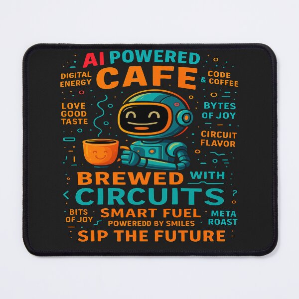 Item preview, AI Powered Café – Brewed with Circuits and Smart Fuel designed and sold by alizo74.
